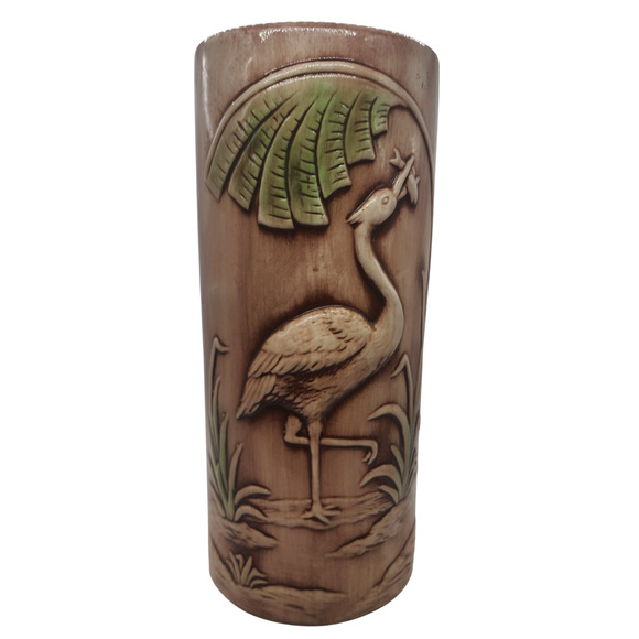 VINTAGE UMBRELLA CANE STAND MARCIA CALIFORNIA POTTERY Vintage Flamingo - Picture 1 of 9